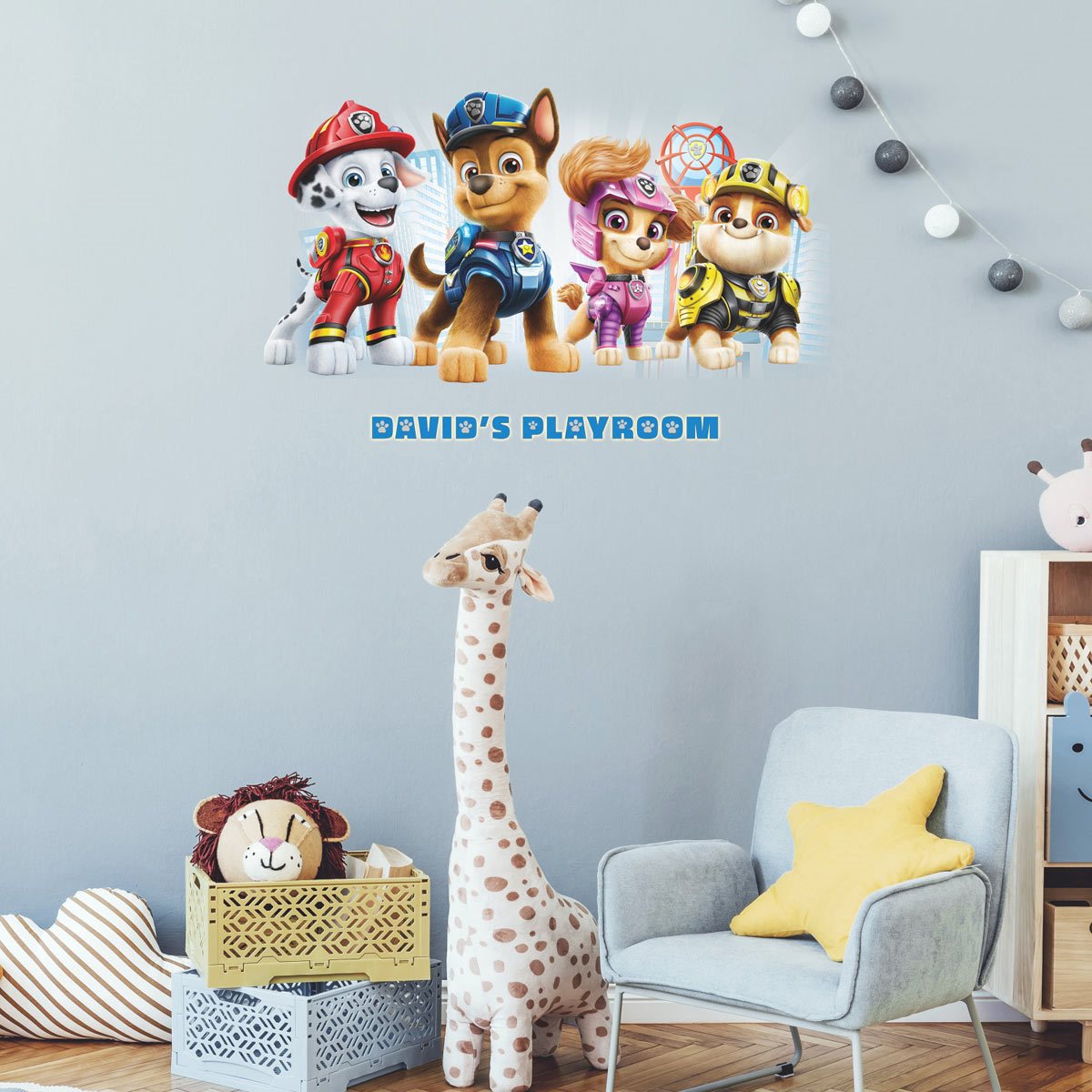 Paw Patrol Peel and Stick Giant Wall Decals with Alphabet