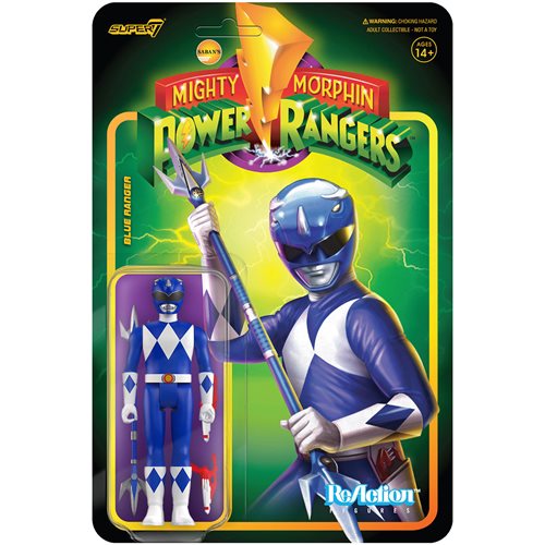 Mighty Morphin Power Rangers Blue Ranger 3 3/4-Inch ReAction Figure
