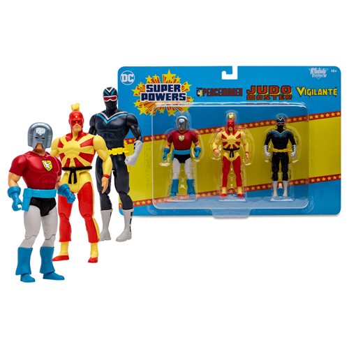 DC Super Powers Peacemaker, Judo Master, and Vigilante 4-Inch Scale Action Figure 3-Pack