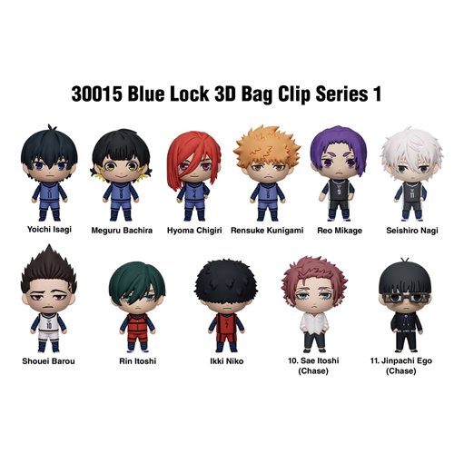 Blue Lock 3D Foam Bag Clip Random 6-Pack