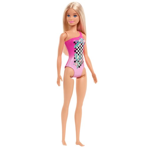 Barbie Beach Doll with Tropical Checkers Swimsuit