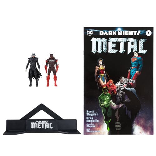 DC Dark Nights Metal Page Punchers Batman Who Laughs and Red Death 3-Inch Scale Action Figure with C