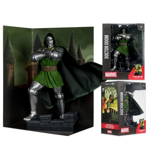 Marvel Wave 8 Doctor Doom #1 1:6 Scale Posed Figure with Scene and Comic