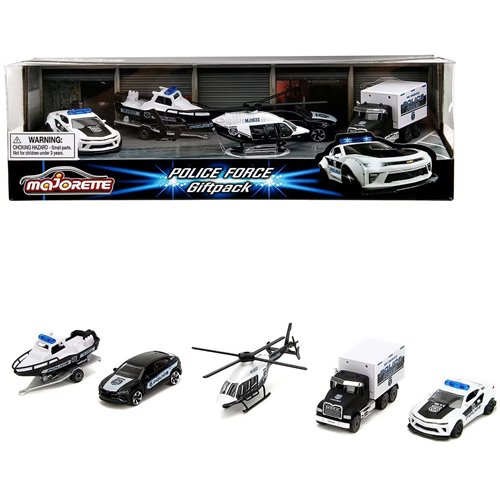 Majorette Police Force 1:64 Scale Die-Cast Metal Vehicle 5-Pack