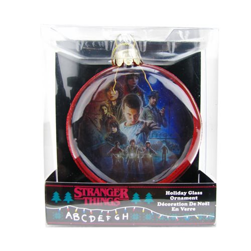 Stranger Things Poster Printed Glass 80mm Disc Ornament