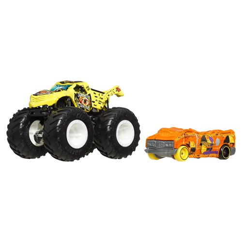 Hot Wheels Monster Truck Plus Car 1:64 Scale Vehicle 2-Pack 2026 Mix 1 Case of 8