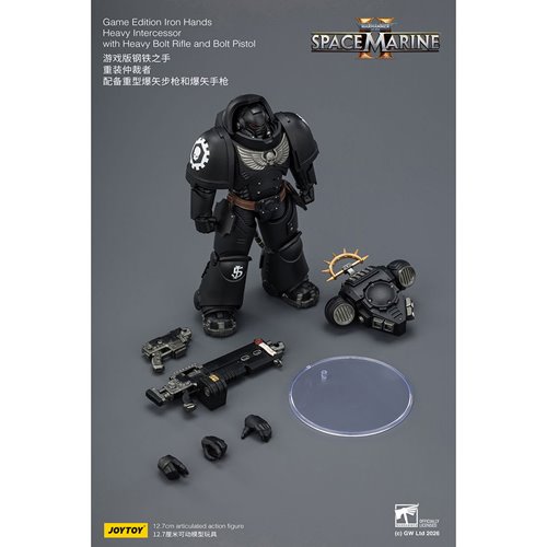 Joy Toy Warhammer 40K Space Marines Game Edition Iron Hands Intercessor Bolt Rifle & Pistol 1:18 Sca