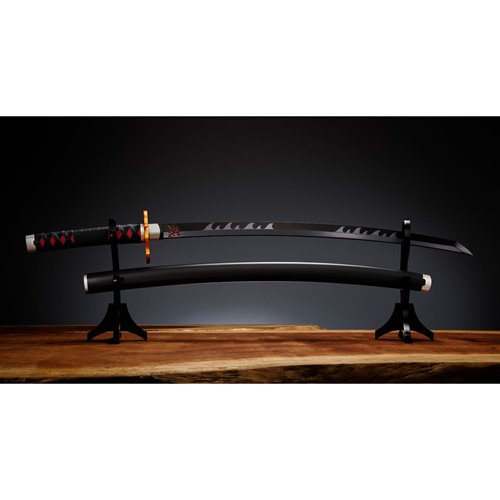 Demon Slayer Nichirin Sword Tanjiro Kamado Kyojuro Rengoku's Sword Guard Version Proplica Prop Repli