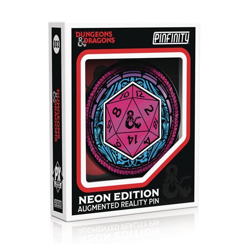 Dungeons & Dragons Neon Edition D20 Augmented Reality Enamel Pin - Previews Exclusive