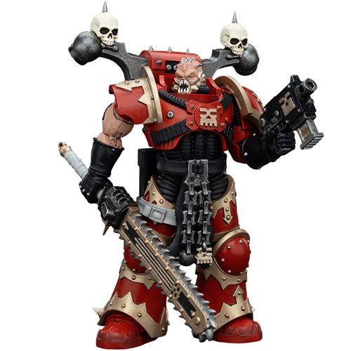 Joy Toy Warhammer 40,000 World Eaters Khorne Berzerker Eviscerator Chainsword 1:18 Scale Action Figure