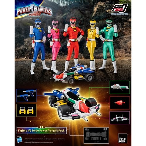 Power Rangers Turbo FigZero 1:6 Scale Action Figure 5-Pack