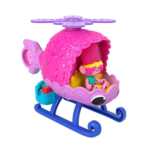 Trolls Imaginext Poppy's Helicopter Pink Action Figure and Vehicle Set