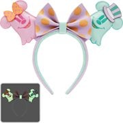 Disney Pastel Ghost Minnie and Mickey GITD Ears Headband