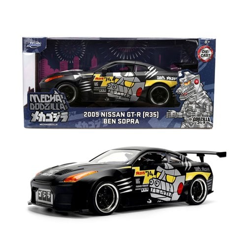 Hollywood Rides Mechagodzilla 2009 Nissan GT-R R35 Ben Sopra 1:24 Scale Die-Cast Metal Vehicle