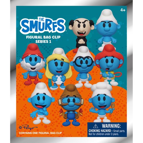 The Smurfs 3D Foam Bag Clip Display Case of 24