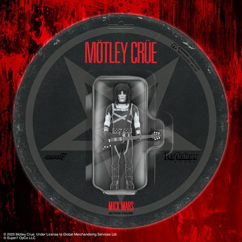 Motley Crue Mick Mars Black and White Shout at the Devil 3 3/4-Inch ReAction Figure
