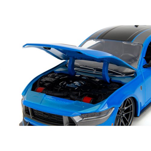 Bigtime Muscle 2024 Blue Ford Mustang Dark Horse 1:24 Scale Die-Cast Metal Vehicle
