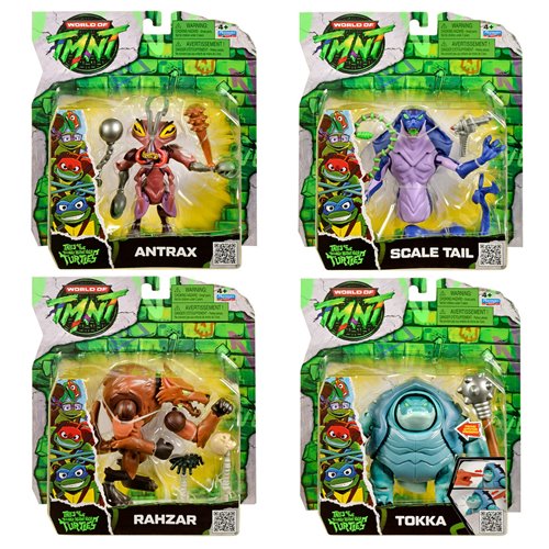 Tales of the Teenage Mutant Ninja Turtles Mutants Antrax Scale Tail Tokka Rahzar Action Figure 4-Pac