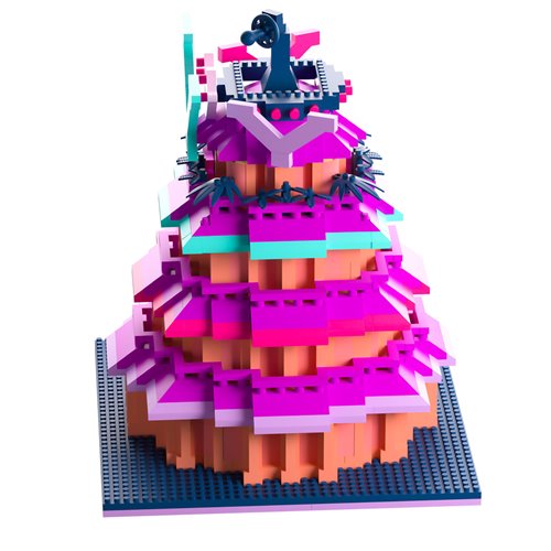 Hazbin Hotel V Tower Miniature Brickset