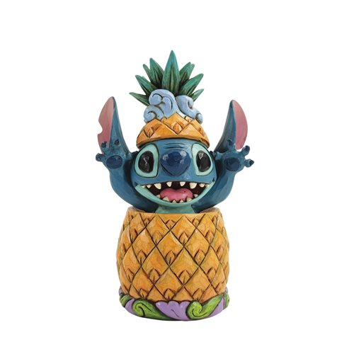 Disney Traditions Lilo & Stitch Stitch in a Pineapple Pineapple Pal by Jim Shore Statue