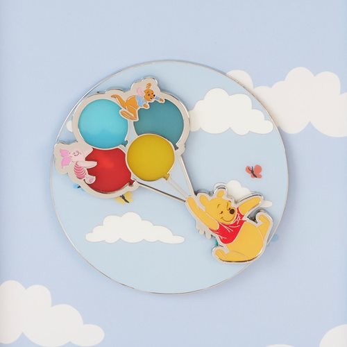 Winnie the Pooh Friends on Balloons 3-Inch Collector Box Pin
