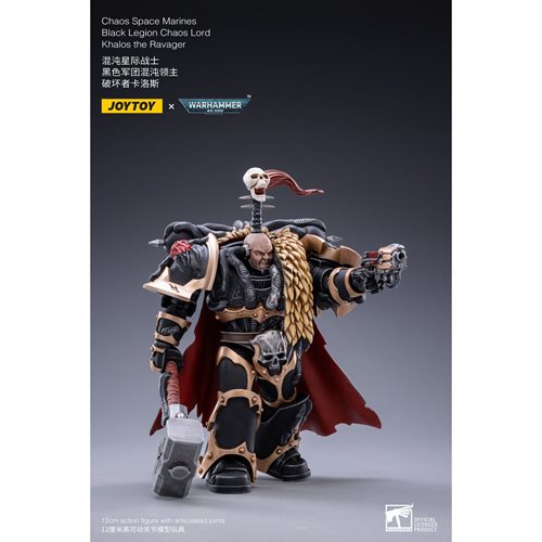 Joy Toy Warhammer 40,000 Chaos Space Marines Black Legion Chaos Lord Khalos the Ravager 1:18 Scale A