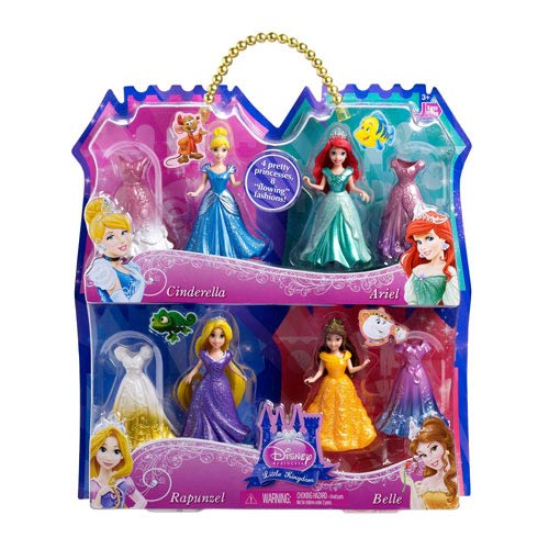 Disney Princess MagiClip Doll 4-Pack Gift Set