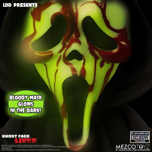 Living Dead Dolls Present Ghost Face Bloody Glow-in-the-Dark Edition 10-Inch Doll - Entertainment Ea