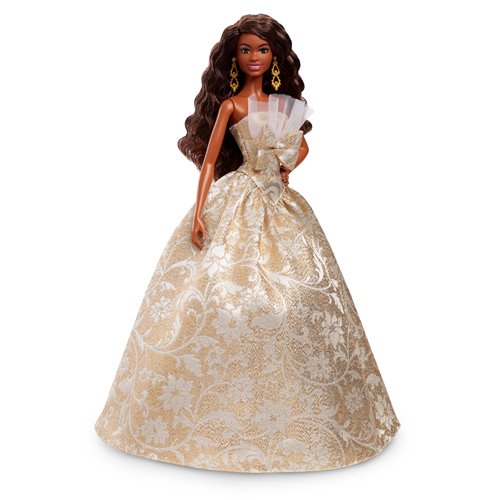 Barbie 2025 Holiday Doll with Brown Hair - Entertainment Earth