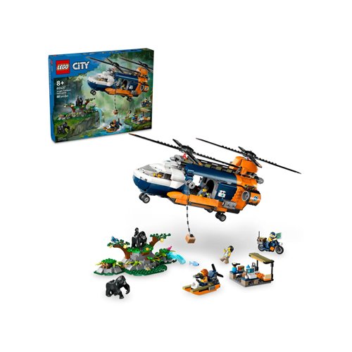 LEGO City 60437 Jungle Explorer Helicopter at Base Camp