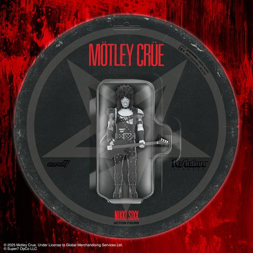 Motley Crue Nikki Sixx Black and White Shout at the Devil 3 3/4-Inch ReAction Figure