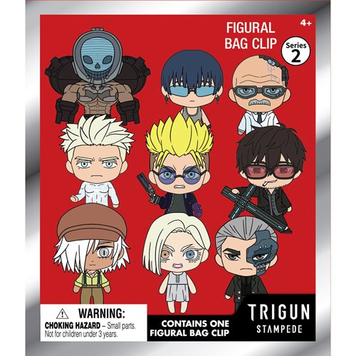 Trigun Stampede Series 2 3D Foam Bag Clip Random 6-Pack