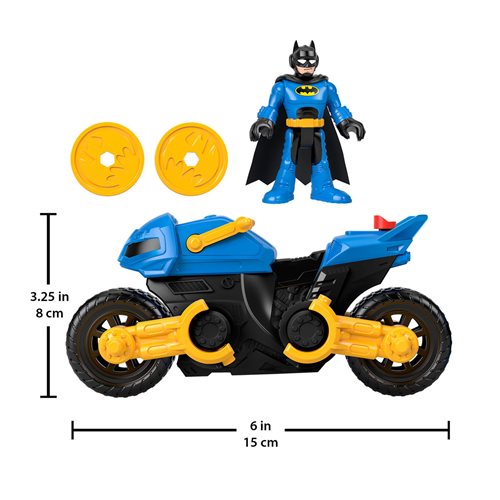 DC Super Friends Imaginext Batman and Batcycle Vehicle Set