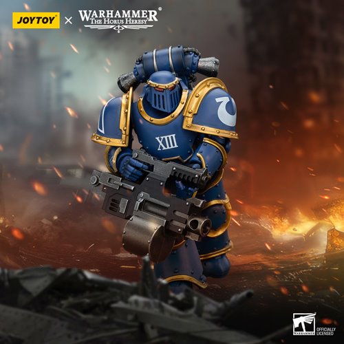 Joy Toy Warhammer: The Horus Heresy Ultramarines Legion MkIII Support Squad with Heavy Bolter 1:18 S