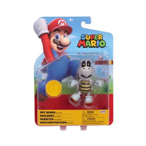 World of Nintendo Wave 40 Dry Bones with Coin 4-Inch Action Figure
