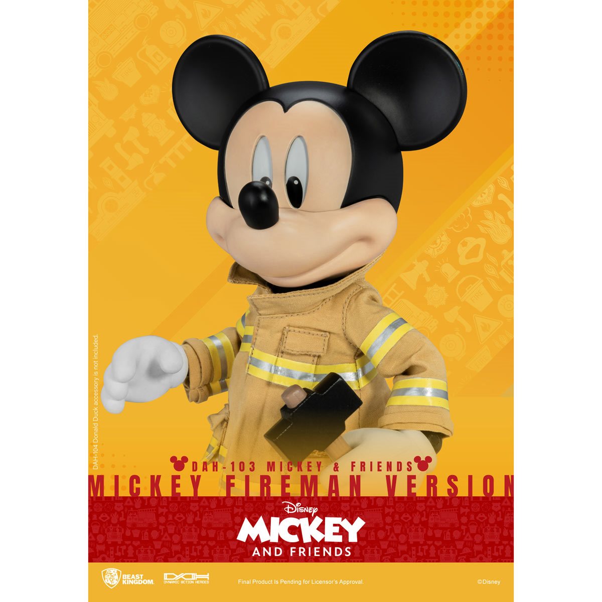 Friends Figure 8-Ction Fireman Dynamic Mouse Heroes DAH-103 Mickey Action Mickey and