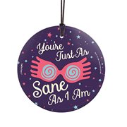 Harry Potter You're Just as Sane as I Am StarFire Prints Hanging Glass Ornament