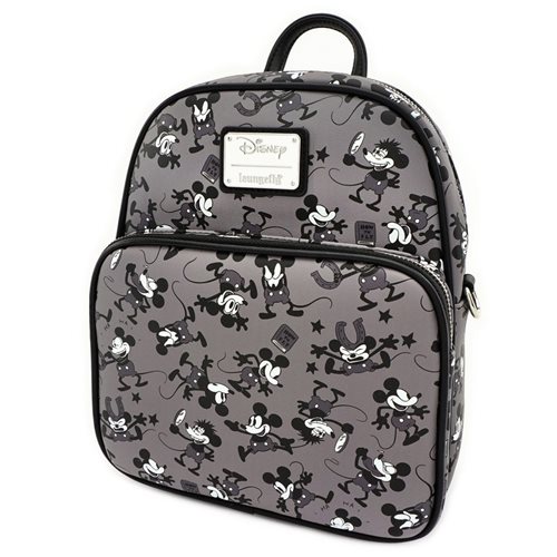 Mickey Mouse Black and White Print Mini-Backpack