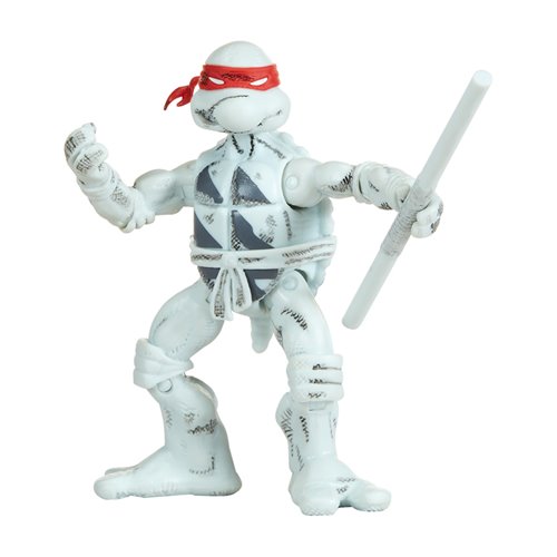 Teenage Mutant Ninja Turtles Classic Comic Book Series Black and White Turtles Action Figure 4-Pack