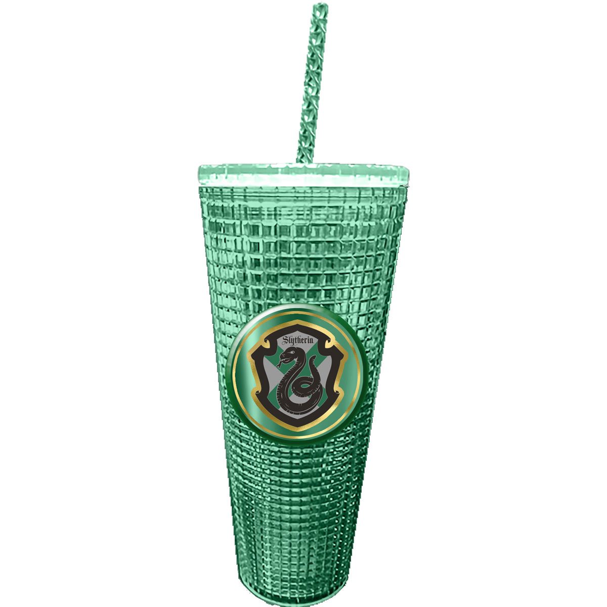 Spoontiques - Harry Potter Tumbler - Slytherin Foil Cup with Straw - 20 oz  - Acrylic - Green