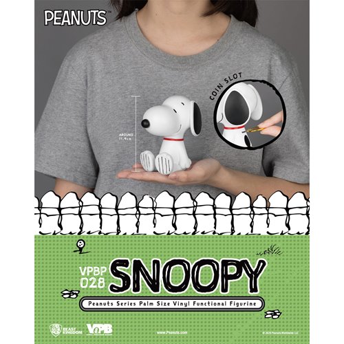Peanuts Snoopy VPBP-028 Peanuts Series Palm Size Vinyl Functional Piggy Bank