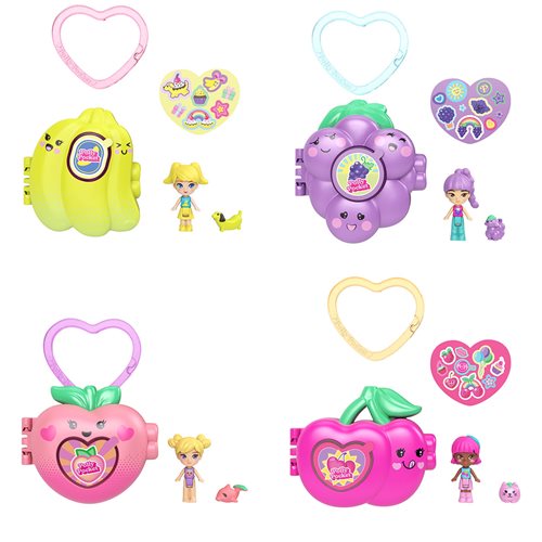 Polly Pocket Fruit Friend Reveal Compact Playset Case of 8
