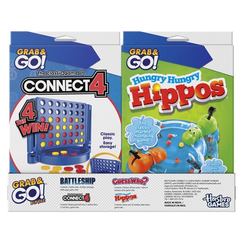Hasbro Grab and Go! Bundle - 4 Pack of Travel Games