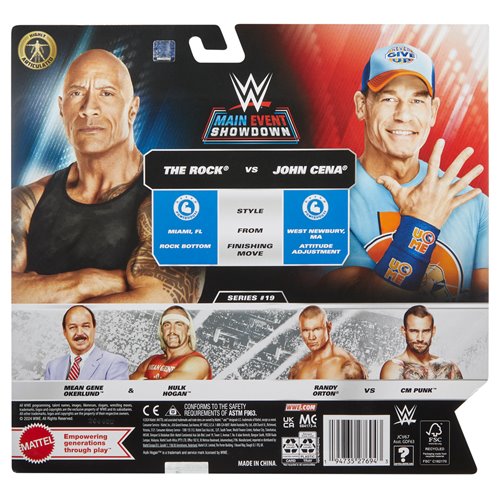WWE Main Event Showdown Series 19 The Rock vs. John Cena Action