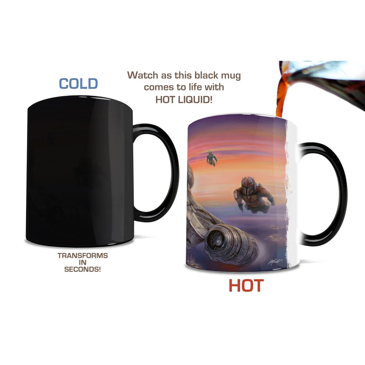 Star Wars: The Mandalorian The Escort 11 oz. Heat-Sensitive Morphing Mug