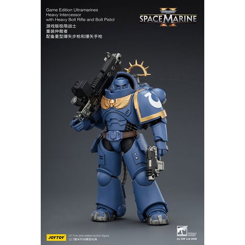 Joy Toy Warhammer 40K Space Marines Game Edition Ultramarines Intercessor Bolt Rifle & Pistol 1:18 S