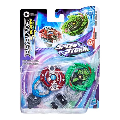 Beyblade Burst Surge Speedstorm Origin Achilles A6 and Tyros T6 Spinning Top Dual Pack