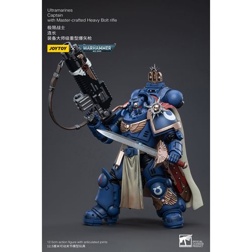 Joy Toy Warhammer 40,000 Ultramarines Captain with Master-Crafted Heavy Bolt Rifle 1:18 Scale Action