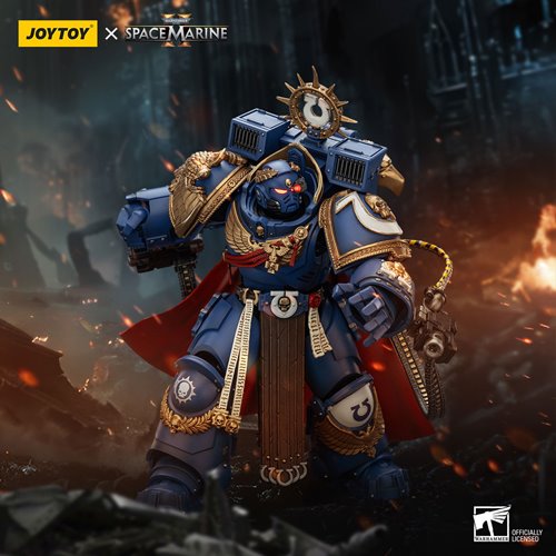 Joy Toy Warhammer Space Marine Ultramarines Marneus Calgar Chapter Master Version 2 1:18 Scale Actio