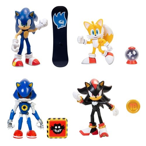 Sonic the Hedgehog 4-Inch Action Figures with Accessory Wave 4.5 Case